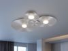 Deckenleuchte GRAVITY flach, 3 Scheiben mit LED Ringen, Alu gebürstet, B: 69cm Bild 5