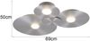 Deckenleuchte GRAVITY flach, 3 Scheiben mit LED Ringen, Alu gebürstet, B: 69cm Bild 4