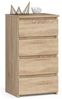 Home Collective Kommode 40 cm breit Holz Highboard Sideboard für Flur Schlafzimmer Wohnzimmer (Mehrzweckschrank Schrank schmal Kommode Schlafzimmer mit Schubladen), Kinderzimmer Organizer, 73 cm hoch mit 4 Schubladen sonoma Eiche Bild 4