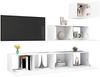 vidaXL 4-tlg. TV-Schrank-Set Weiß Spanplatte [3078736] Bild 3