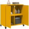 vidaXL Sideboard Senfgelb 68x39x72 cm Stahl 846659 Bild 5