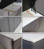Boxspringbett Star Lux mit Fußteil, 2 Bettkästen und Matratzentopper - Doppelbett mit Topper, Bonell-Matratze, Polsterbett, Bett (Schwarz (Inari 100), 180 x 200 cm) Bild 3