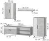 Wohnwand Berno Beton 4er Set Vicco Bild 3