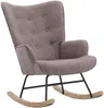 Vente-unique - ELMINA Sessel Stoff Schokoladenbraun - B 68 cm x H 91 cm x L 86 cm Bild 3
