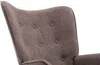 Vente-unique - ELMINA Sessel Stoff Schokoladenbraun - B 68 cm x H 91 cm x L 86 cm Bild 4