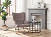 Vente-unique - ELMINA Sessel Stoff Schokoladenbraun - B 68 cm x H 91 cm x L 86 cm Bild 1