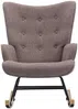Vente-unique - ELMINA Sessel Stoff Schokoladenbraun - B 68 cm x H 91 cm x L 86 cm Bild 2