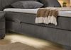 Boxspringbett 180x200 H3 Federkernmatratzen Bonell Topper in Chenille Dunkelgrau Bild 3