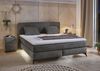 Boxspringbett 180x200 H3 Federkernmatratzen Bonell Topper in Chenille Dunkelgrau Bild 2