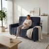 GUNJI Sofa 2-Sitzer Schlafsofa aus Cord, ausziehbar, Gästebett, mit Schlaffunktion, 3-in-1 Design, verstellbarer Rückenlehne, Getränkehalter, stabilem Rahmen und platzsparender Bauweise Bild 4