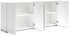 Dmora Kommode Amacord, Wohnzimmerbuffet, Wohnzimmer-Sideboard, Moderne Küchen-Speisekammer, Made in Italy, 180x38h79 cm, Glänzendes Weiß Bild 4