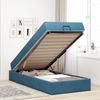 vidaXL Bettgestell mit Matratze 2 pcs Blau Samt 3399526 Bild 4