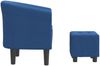 vidaXL Clubsessel mit Fußhocker Blau Stoff 356438 Bild 4