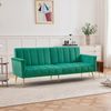 Merax Modernes Design, Samtstoff, klappbares Schlafsofa, Schlafsofa mit Hilfsfüßen, Schlafsofa mit Schlaffunktion, geeignet für Wohnzimmer, Schlafzimmer, Grün Bild 3