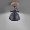 Wandampe, schwarz, Holz, beweglicher Spot, H 22 cm Bild 5