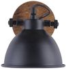 Wandampe, schwarz, Holz, beweglicher Spot, H 22 cm Bild 2