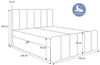 Goldstoff Boxspringbett Elegantes Bett "ETERNA" mit Stauraum & hohem Schlafkomfort (120–200x200 cm, Seitenhöhe: 54 cm), Modernes Polsterbett mit Stauraum & komfortabler Liegehöhe Bild 3