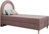 Kinderbett NEST, Boxspringbetten für Kinderzimmer, Jugendbett, Einzelbett mit Matratze 90 x 180 cm - Rosa Stoff - Topper Visco Bild 4