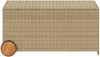vidaXL Gartentruhe mit Rollen Beige 190L Poly Rattan 365327 Bild 4