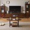 Kleiner Couchtisch Holz 2 Etagen Ablagen Dunkelbraun Schwarz YD-011H Bild 2