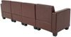 Modular 4-Sitzer Sofa Couch Lyon, Kunstleder ~ rot-braun Bild 4