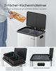 Songmics Mülleimer, Küche, Mülltrennsystem 2x15 L, 2 Fächer für Recycling und Restmüll Bild 3
