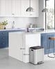 Songmics Mülleimer, Küche, Mülltrennsystem 2x15 L, 2 Fächer für Recycling und Restmüll Bild 2