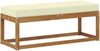 vidaXL Outdoor Hockerbank mit Kissen Natur und Creme 115 x 43 x 45 cm 900670 Bild 2