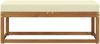vidaXL Outdoor Hockerbank mit Kissen Natur und Creme 115 x 43 x 45 cm 900670 Bild 3