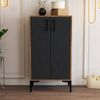 Dmora Schuhschrank Axarix, Schuhregal, Mehrzweck-Eingangsgarderobe, Möbel für Schuhe, 60x35h111 cm, Walnuss und Anthrazit Bild 4