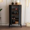 Dmora Schuhschrank Axarix, Schuhregal, Mehrzweck-Eingangsgarderobe, Möbel für Schuhe, 60x35h111 cm, Walnuss und Anthrazit Bild 5
