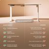 Desktronic HomePro Elektrisch höhenverstellbarer Schreibtisch 160x80cm Massive Walnuss/Weiß mit Memory-Funktion, Anti-Kollisions Technologie, USB-A und USB-C-Ladeanschlüssen Bild 5