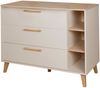 roba Babyzimmer Set Jil - 3-teiliges Set mit Kombi-Kinderbett 70x140cm, Wickelkommode & 3-türigem Kleiderschrank - Cashmere / Chestnut Bild 3