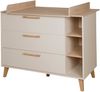 roba Babyzimmer Set Jil - 3-teiliges Set mit Kombi-Kinderbett 70x140cm, Wickelkommode & 3-türigem Kleiderschrank - Cashmere / Chestnut Bild 2
