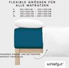Schlafgut 'PURE BOXSPRING' Spannbettlaken, Jersey-Elasthan, Gummizug: rundum, (1 Stück), Bio-Baumwolle, für Matratzen bis 40 cm Höhe, Petrol Deep, S 90x190cm - 100x220cm Bild 3