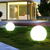 2er Set LED Solarleuchte, Kugel weiß, H 60 cm Bild 2
