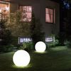 2er Set LED Solarleuchte, Kugel weiß, H 60 cm Bild 3