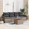 vidaXL Gartensofa-set mit Speicher 5 pcs Grau Poly-Rattan 3355927 Bild 1