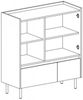 Deine Möbel 24 Kommode LIBU 09 Sideboard 95 cm breit (Set, 2 St, Kinderzimmer Jugendzimmer Schlafzimmer Wohnzimmer), LIBU-Kollektion Beige Eukalyptus Eiche Bild 2