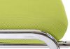 Besucherstuhl T401, Konferenzstuhl stapelbar, Stoff/Textil ~ Sitz grün, Füße chrom Bild 3