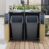 Mülltonnenbox, Mülltonnenunterstand mit Hochbeet, 120L 240L, wetterfest, Container, Abfallbehälter, Tonnenhaus, Gartenbox, abschließbare Müllbox (2 Tonnen) Bild 5