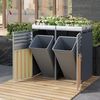 Mülltonnenbox, Mülltonnenunterstand mit Hochbeet, 120L 240L, wetterfest, Container, Abfallbehälter, Tonnenhaus, Gartenbox, abschließbare Müllbox (2 Tonnen) Bild 4