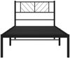 vidaXL Bettgestell mit Kopfteil Metall Schwarz 80x200 cm 372170 Bild 5