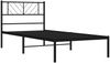 vidaXL Bettgestell mit Kopfteil Metall Schwarz 80x200 cm 372170 Bild 4