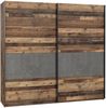 FORTE 'Clif' Kleiderschrank, Holzwerkstoff, Braun/Grau, 220,1 x 210,5 x 61,2 cm Bild 3