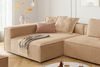 KAWOLA Sofa CARMO Ecksofa Stoff creme Recamiere links 68 x 191 x 306 cm Bild 2