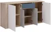 Vente-unique - FILUTIA Sideboard Holz, Platte BeigeWeißmulticolour - B 39,8 cm x H 81 cm x L 160 cm Bild 4