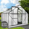 BRAST Gewächshaus Aluminium mit Fundament rostfrei 6mm Platten 380x250x205cm Grau - TÜV geprüft Bild 2