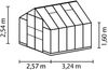 Vitavia Gewächshaus "Domus 8300", aluminium, 8,3 m²,6 mm HKP Bild 4