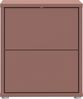 Forte ALICE SPRINGS Nachtkommode 50, Schrank mit 2 Schubladen, Nachtschrank modern, Schlafzimmer, Holzwerkstoff, Terrakotta, 49,8 cm breit x 57,5 cm hoch x 41,5 cm tief Bild 2